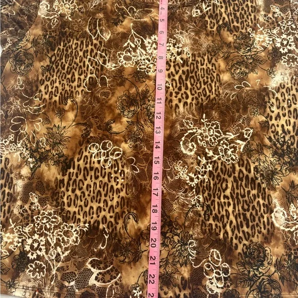 Brittany Black Brown Leopard Print Top - Picture 3 of 4